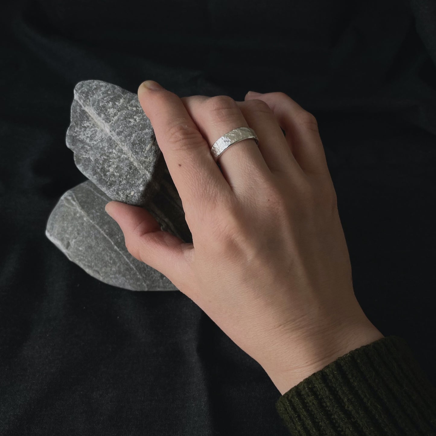 Rock Textured Ring (wide)
