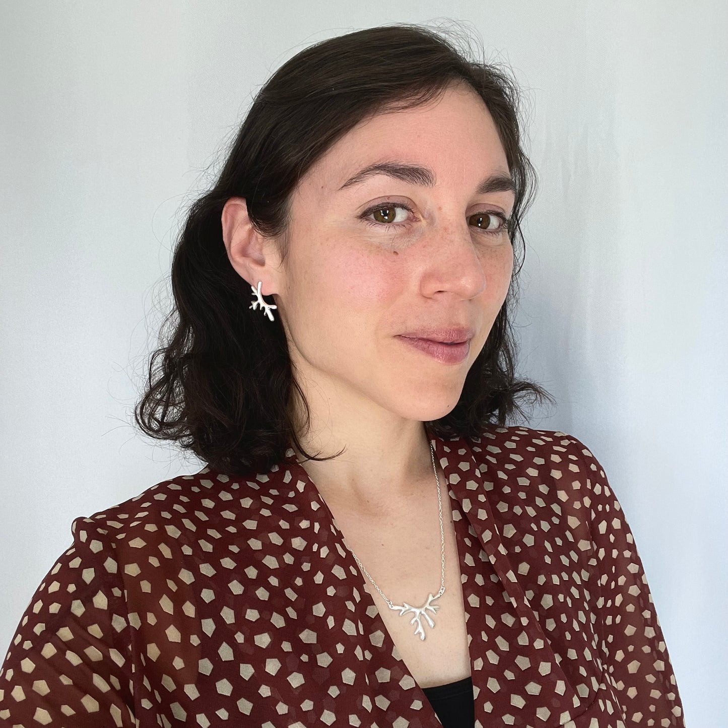 Asymmetrical Lichen Necklace