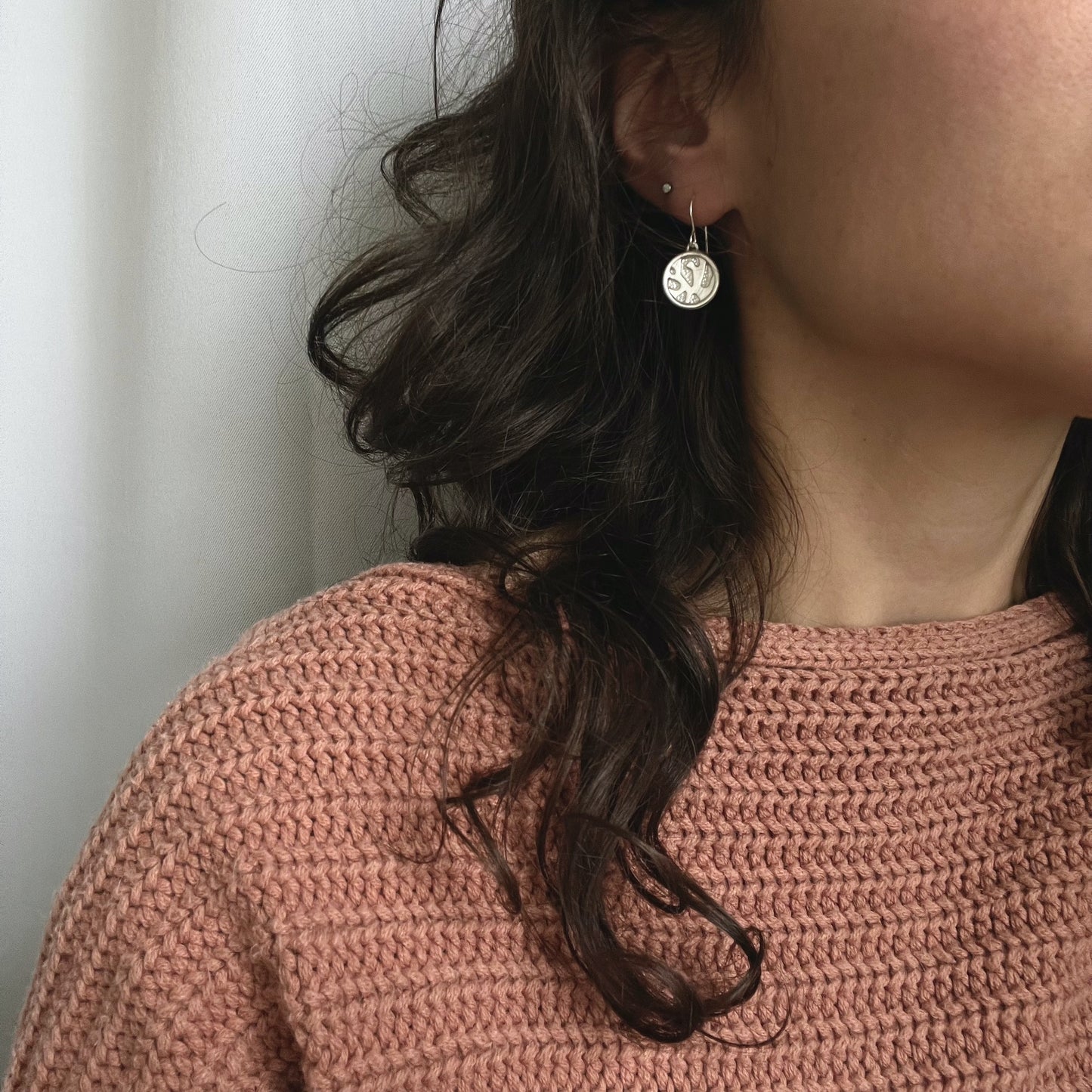 Lichen Cameo Earrings