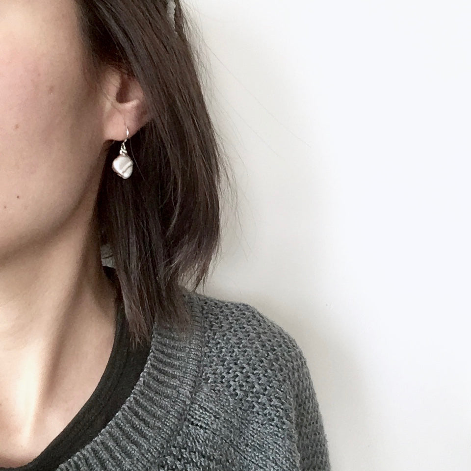 Single Stone Drop Earrings