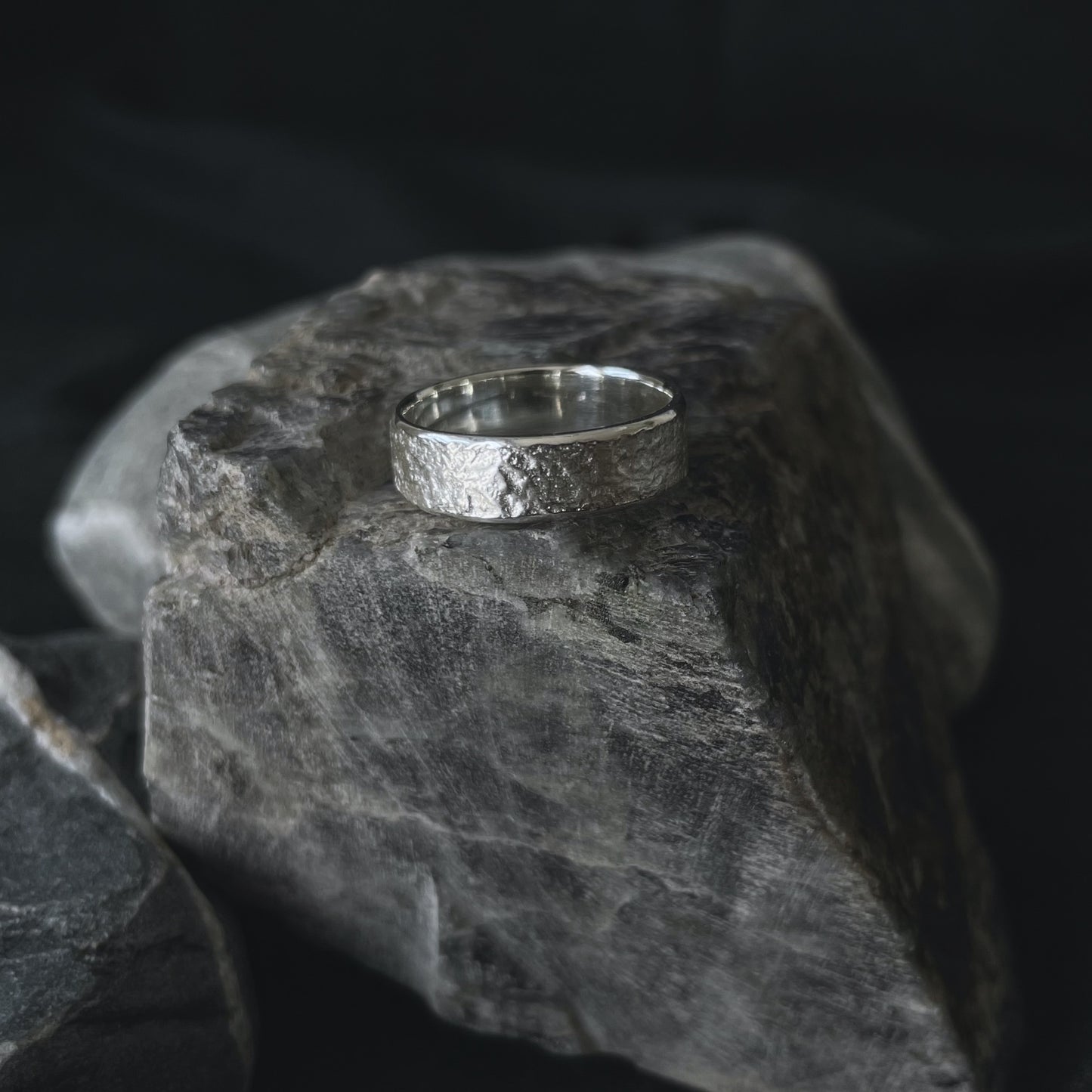 Rock Textured Ring (wide)