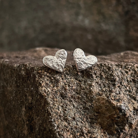 Tiny Heart Rock Studs