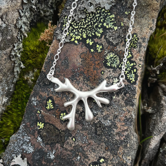 Asymmetrical Lichen Necklace