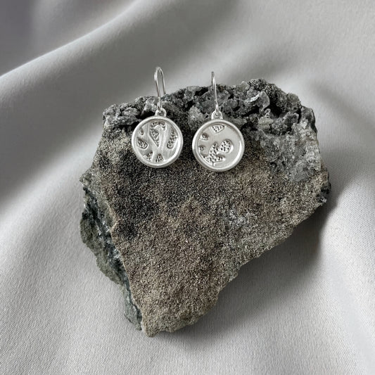 Lichen Cameo Earrings